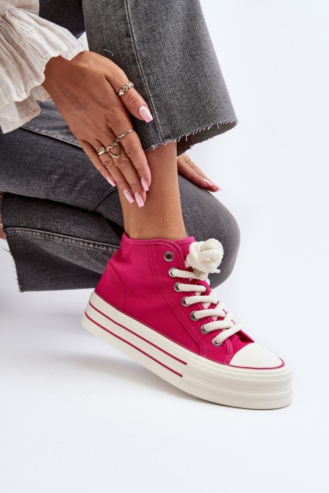 Women's Platform Sneakers Fuchsia Aineri