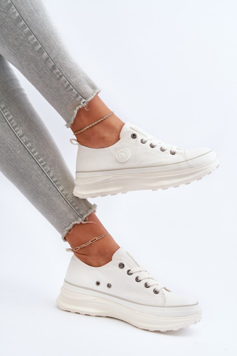 Women's sneakers with chunky sole Big Star NN274126 White