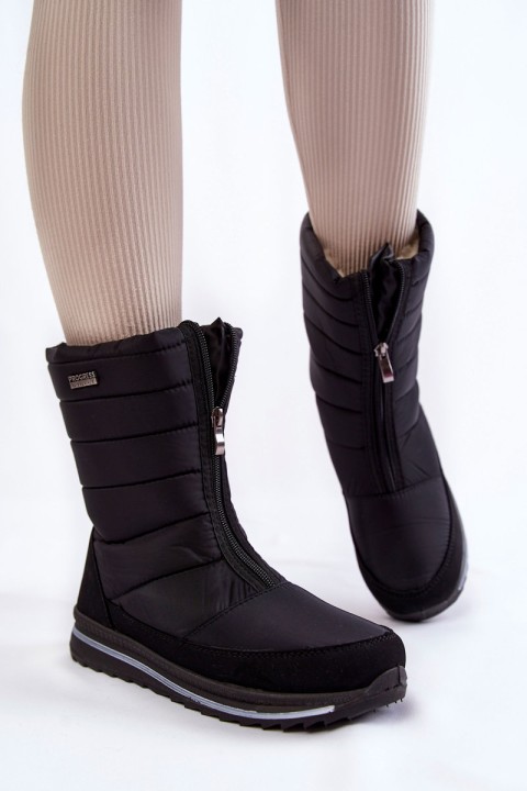 Women's Light, insulated snow boots Progress PROGJ-22-129 Black