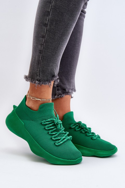 Women's Green Sports Slip-On Shoes Juhitha