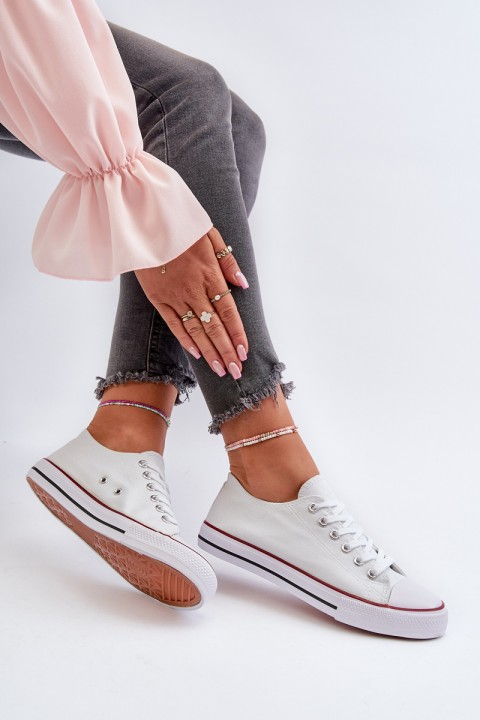 Women's Classic Low White Sneakers Caelira