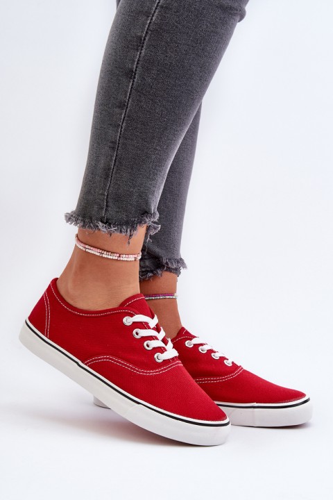 Women's Classic Red Sneakers Trainers Olvali