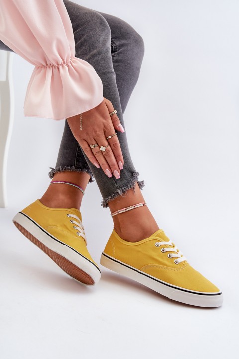 Women's Classic Yellow Sneakers Olvali
