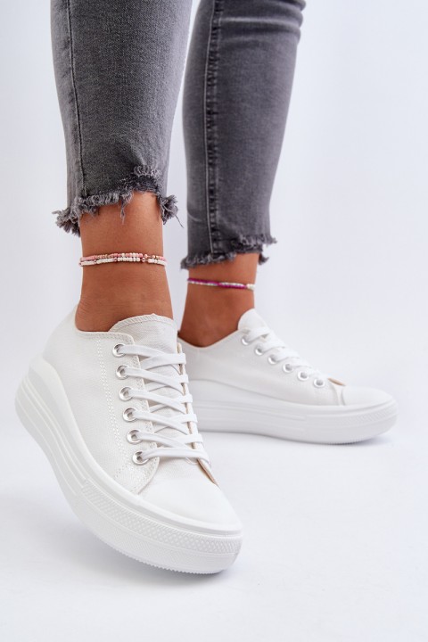 Women's sneakers on chunky platform White Amyete