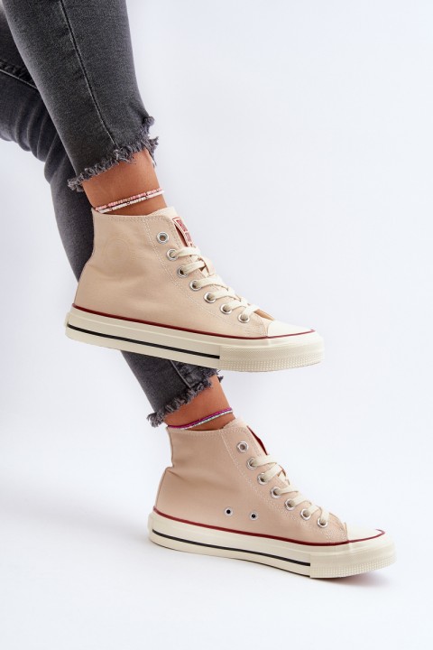 Women's High Top Sneakers Big Star NN274278 Beige