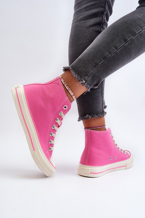 Women's high-top sneakers Big Star NN274282 Pink