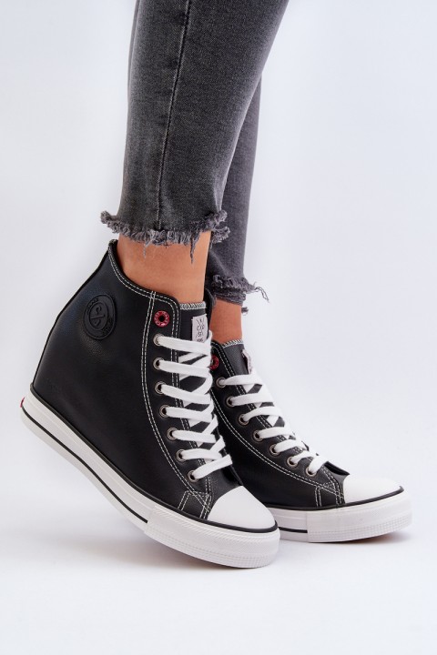 Women's Wedge Sneakers Cross Jeans NN2R4005 Black