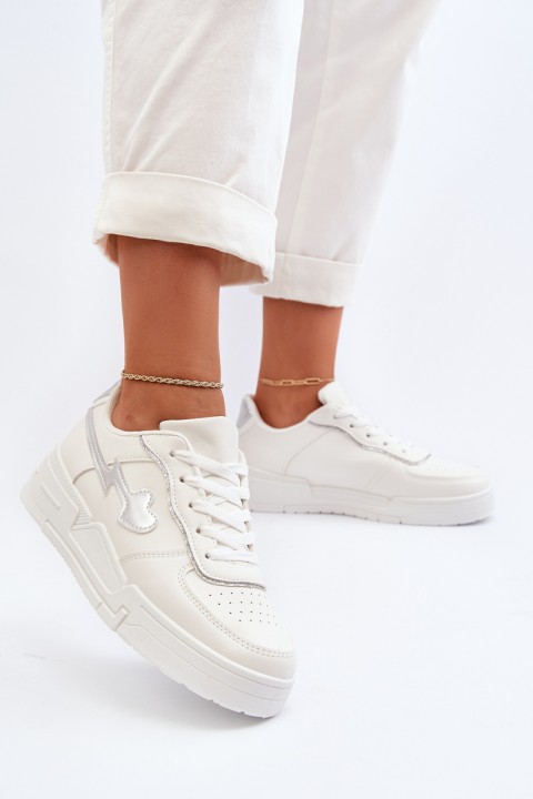 Women's Platform Sneakers White Zeparine