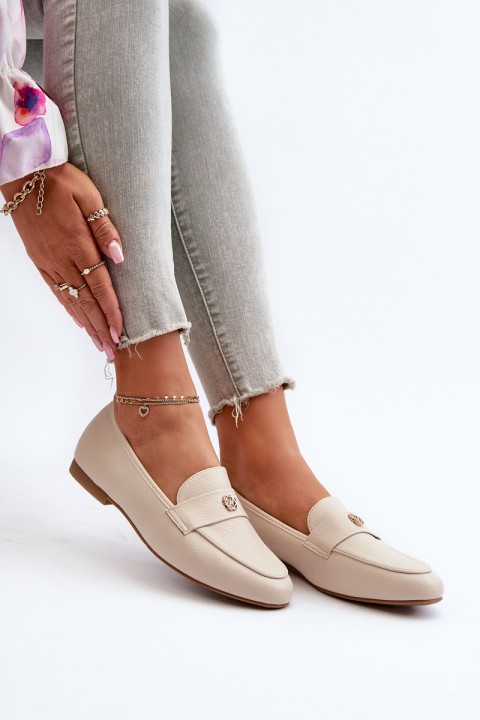 Women's Flat Heel Loafers Beige Sylvaine