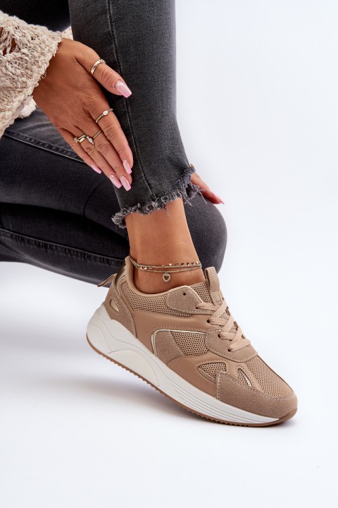 Women's Platform Sneakers Brown Lenivia