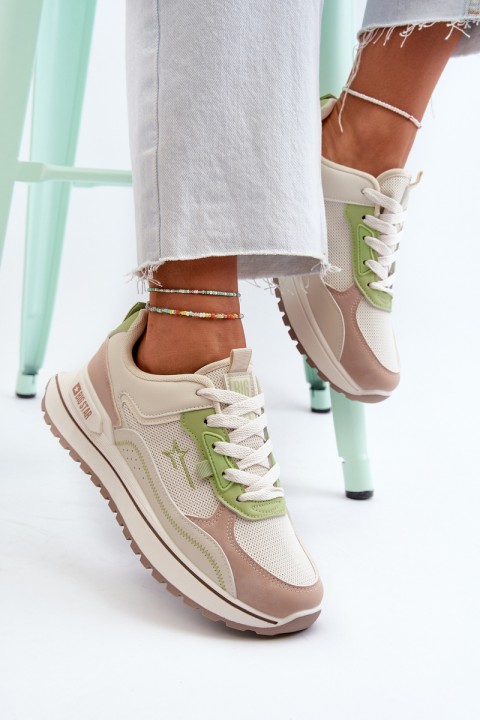 Women's Sneakers Big Star NN274A091 Beige-Green