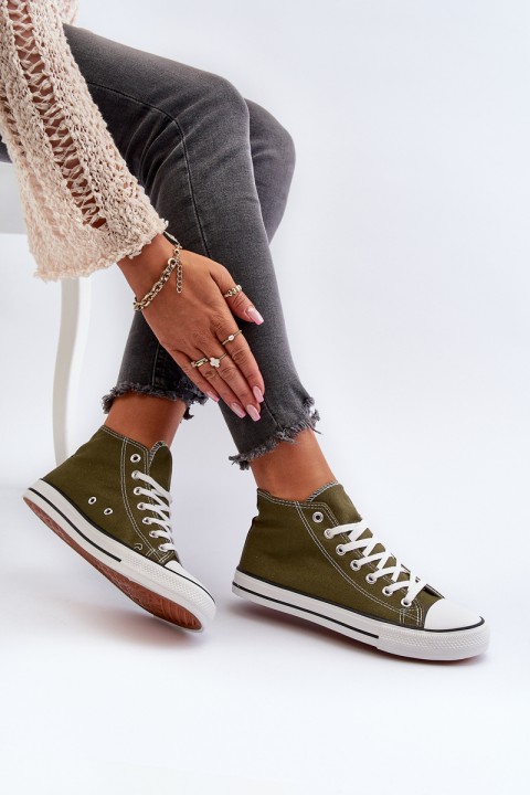 Women's Dark Green Sneakers Socerio