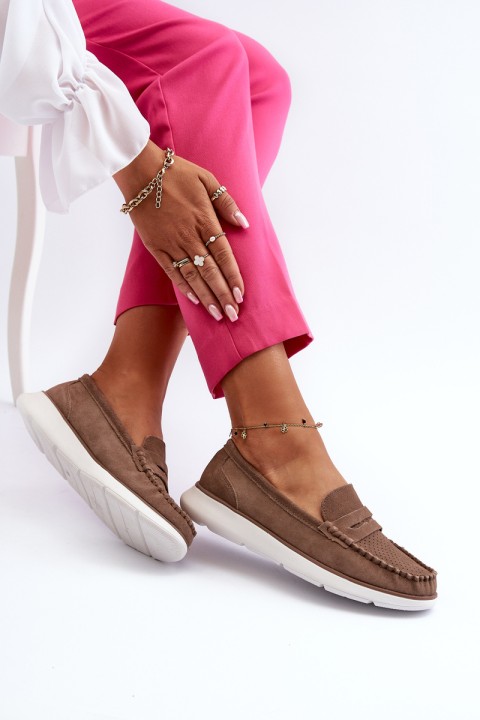 Brown Suede Platform Moccasins Sergio Leone SP012