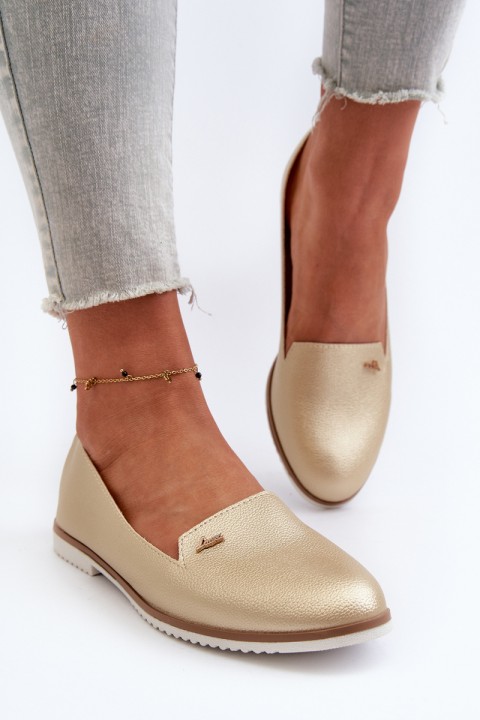 Women's Flat Loafers Gold Enzla