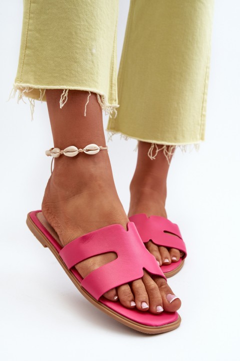 Women's Flat Sandals with Cutouts Fuchsia Fiviama