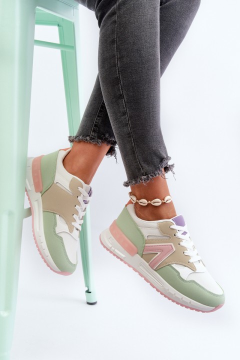 Women's sneakers made of eco leather in multicolor Vinelli