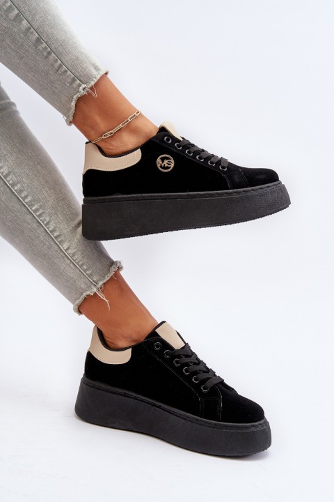 Women's Platform Sneakers Black Eshen