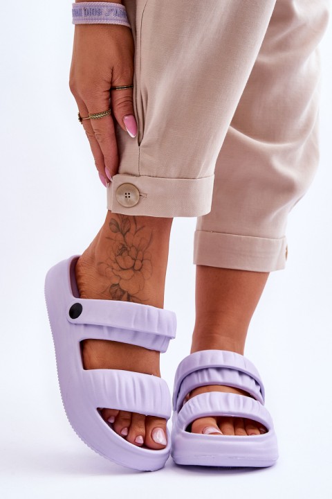 Foam Slide Sandals Violet Lirell