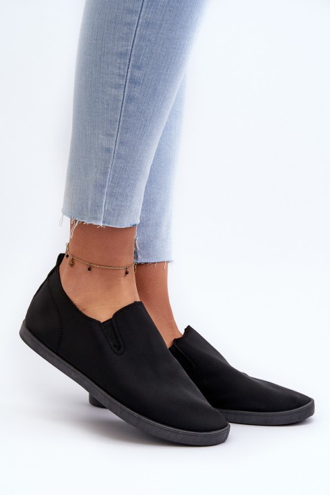 Women's Slip-On Black Trainers Sneakers Lovinia