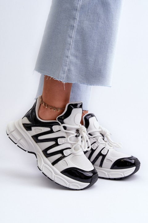 Women's sneakers on chunky sole white Ellerai