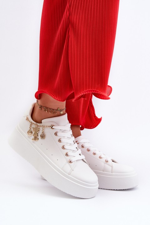 Women's Sneakers with Decoration White Celedria