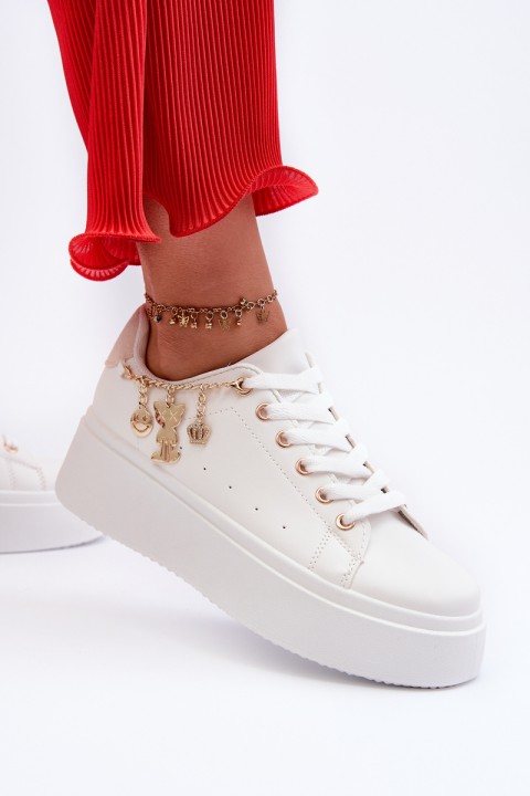 Women's Sneakers with Decoration White Celedria