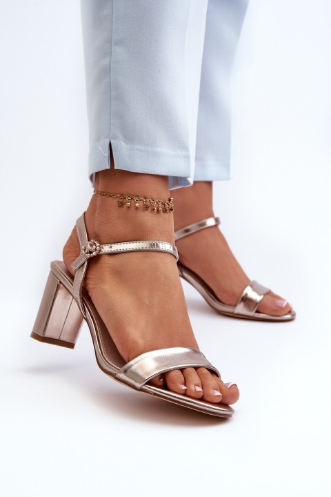 Champagne Wedge Sandals Glindra