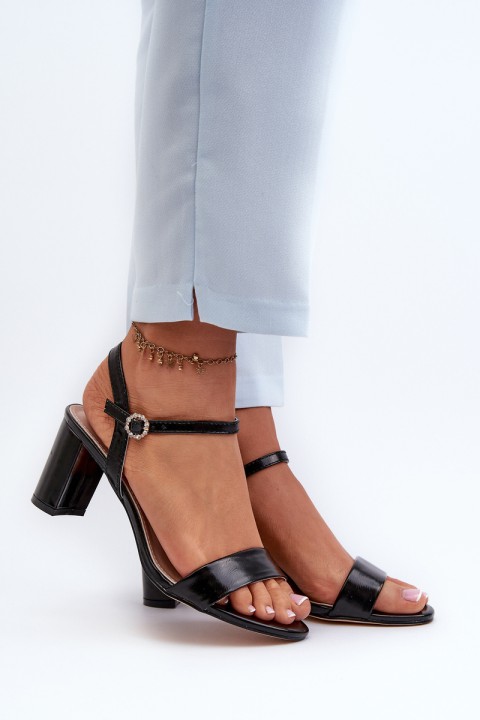 Black Sandals with Heel Glindra