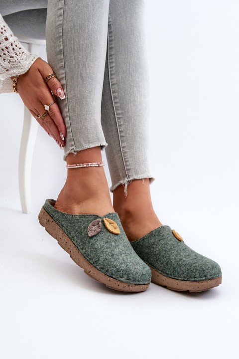 Women's Felt Slippers Inblu ED000013 Green