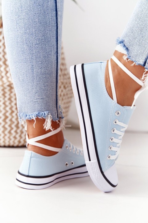 Women's Classic Sneakers Light Blue Omerta