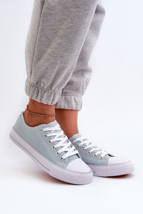 Women's Classic Low Canvas Mint Trainers Lennabella