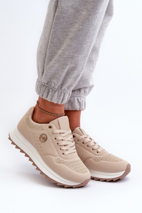 Women's Platform Sneakers Beige Rottiana