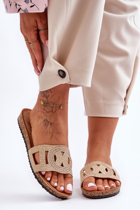 Women's Studded Loafers Beige Evelins