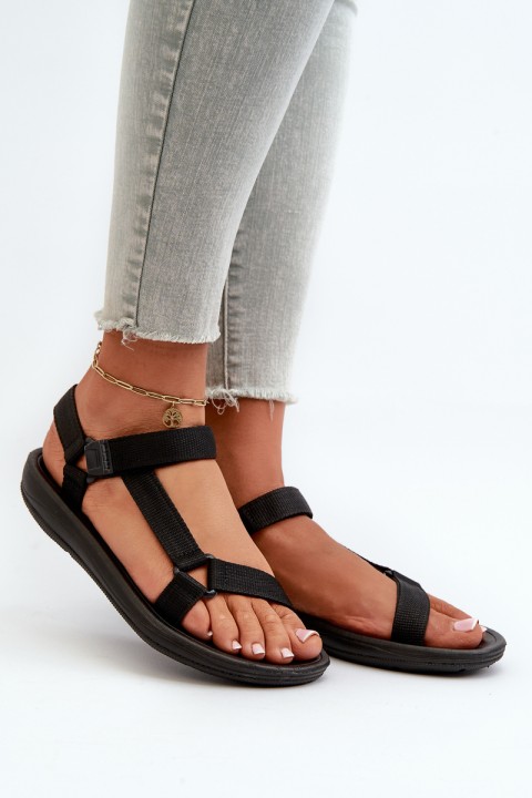 Women's Sports Sandals with Velcro Black Vilari