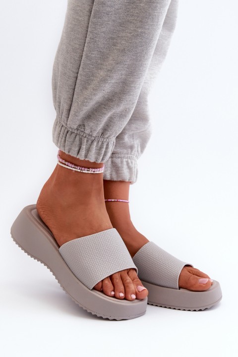 Women's Platform and Wedge Slides Grey Vimarils