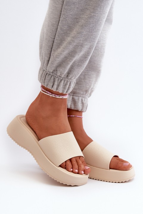 Women's Platform and Wedge Sandals in Beige Vimarils