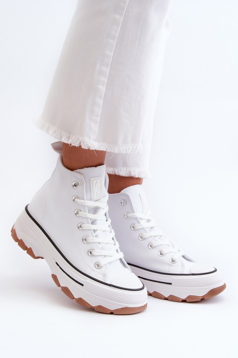 White Platform High Top Women's Sneakers Valvia