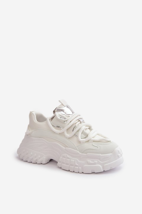 Women's sneakers on chunky sole white Nevela