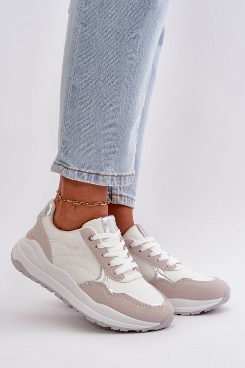 Women's Platform Sneakers Made Of Eco Leather White Issatta