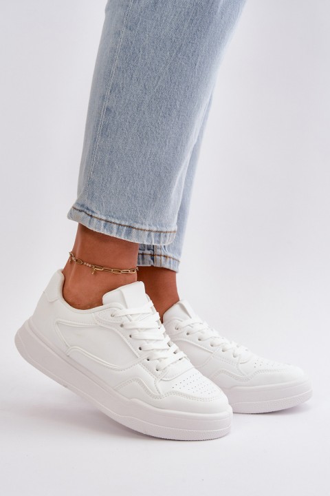 Classic Women's Sneakers Made Of Eco Leather White Meriora