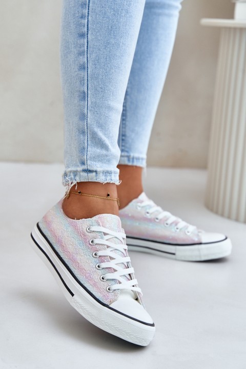 Women's Sneakers Decorated With Sequins Multicolor Nolrina