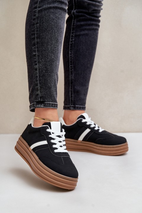 Women's Platform Sneakers Black Dravinnia