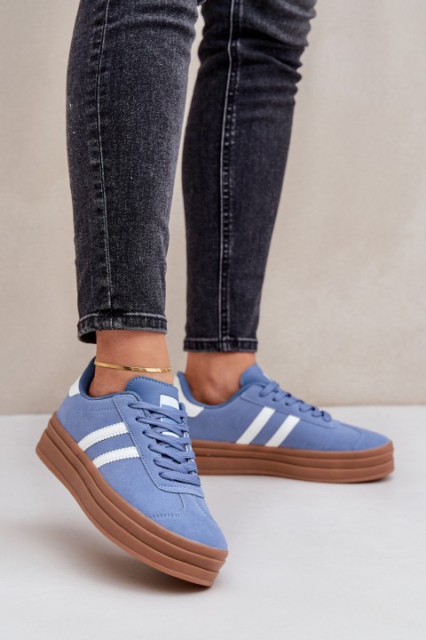 Women's Sneakers On Platform Blue Egelia