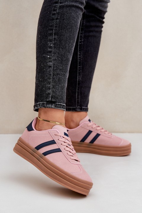 Ladies Platform Sneakers Pink Egelia